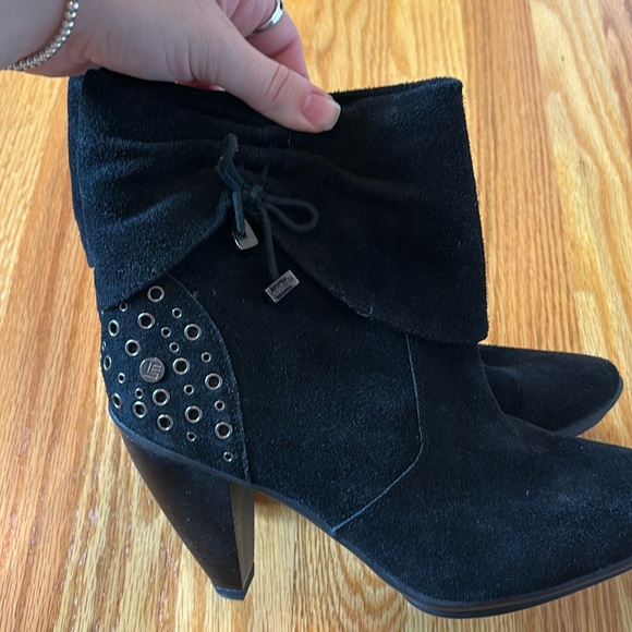 Libby Edelman Suede Booties Size 8.5 - Picture 6 of 7